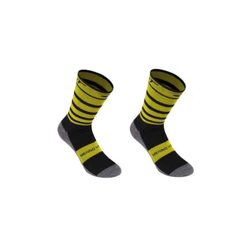 CHAUSSETTES CLIMATIQUES D'HIVER GIST, GRIS-NOIR-JAUNE