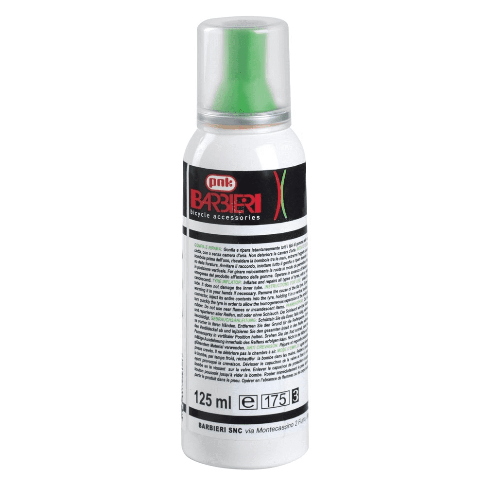 Gonflez et réparez les barbiers en bombe aérosol de 125 ml avec raccord rapide