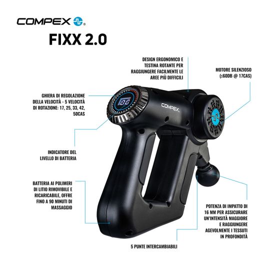 Pistolet de massage Compex Fixx 2.0