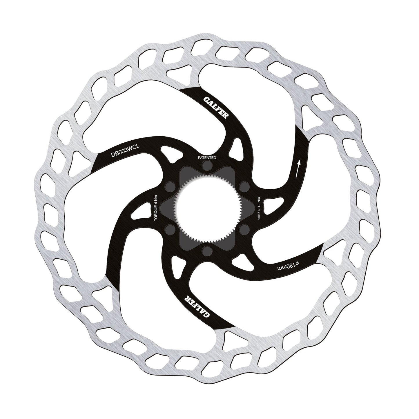 Disque de frein Galfer VTT Wave Center-Lock 1,8 mm DB003WCL